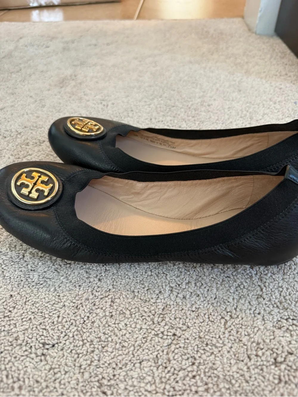 Tory Burch Black Ballet Flats size 7.5M
